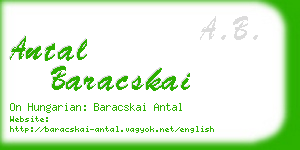 antal baracskai business card